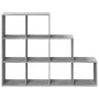 Divider bookcase 3 levels gray wood 137.5x29x103.5 cm by , Bookcases and shelves - Ref: Foro24-857979, Price: 91,40 €, Discou...