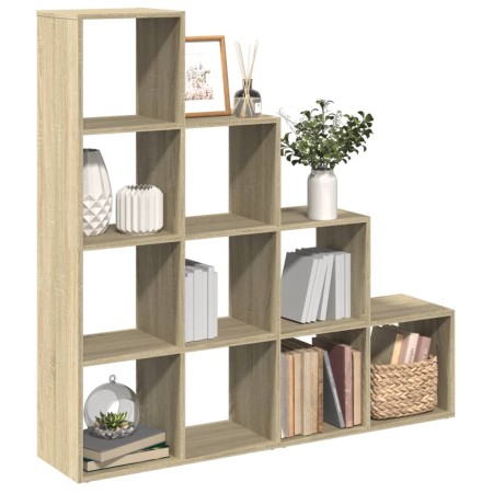 Librería divisora 4 niveles madera Sonoma 131,5x29x131,5 cm de , Librerías y estanterías - Ref: Foro24-857969, Precio: 98,93 ...