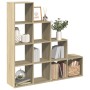 Librería divisora 4 niveles madera Sonoma 131,5x29x131,5 cm de , Librerías y estanterías - Ref: Foro24-857969, Precio: 99,04 ...