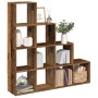 4-level aged wood divider bookcase 131.5x29x131.5 cm by , Bookcases and shelves - Ref: Foro24-857974, Price: 98,93 €, Discoun...