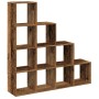 4-level aged wood divider bookcase 131.5x29x131.5 cm by , Bookcases and shelves - Ref: Foro24-857974, Price: 98,93 €, Discoun...