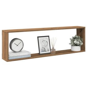 Wall cube shelves 4 units oak wood artisan 100x15x30 cm by , Shelves and shelves - Ref: Foro24-856585, Price: 65,70 €, Discou...