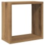 Cube wall shelves 2 units oak wood artisan 30x15x30 cm by , Shelves and shelves - Ref: Foro24-856579, Price: 27,66 €, Discoun...