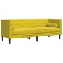 Sofá Chesterfield 3 plazas con cojines terciopelo amarillo de , Sofás - Ref: Foro24-372699, Precio: 297,83 €, Descuento: %