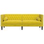 Sofá Chesterfield 3 plazas con cojines terciopelo amarillo de , Sofás - Ref: Foro24-372699, Precio: 297,83 €, Descuento: %