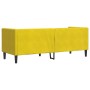 Sofá Chesterfield 3 plazas con cojines terciopelo amarillo de , Sofás - Ref: Foro24-372699, Precio: 297,83 €, Descuento: %