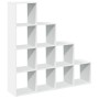 Divider bookcase 4 levels white wood 131.5x29x131.5 cm by , Bookcases and shelves - Ref: Foro24-857967, Price: 101,83 €, Disc...