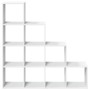 Divider bookcase 4 levels white wood 131.5x29x131.5 cm by , Bookcases and shelves - Ref: Foro24-857967, Price: 101,83 €, Disc...