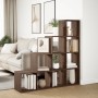 Divider bookcase 4 levels brown oak 131.5x29x131.5 cm by , Bookcases and shelves - Ref: Foro24-857973, Price: 101,83 €, Disco...