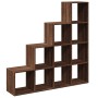 Divider bookcase 4 levels brown oak 131.5x29x131.5 cm by , Bookcases and shelves - Ref: Foro24-857973, Price: 101,83 €, Disco...