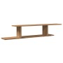 Handcrafted oak wood TV wall shelf 125x18x23 cm by , Shelves and shelves - Ref: Foro24-856575, Price: 32,22 €, Discount: %