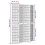 4-panel solid Paulownia wood room divider screen in white. by , Room dividers - Ref: Foro24-358787, Price: 114,50 €, Discount: %