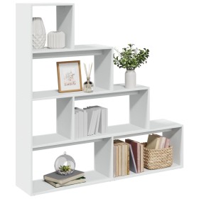 Divider bookcase 4 levels white wood 143.5x29x143.5 cm by , Bookcases and shelves - Ref: Foro24-857994, Price: 102,89 €, Disc...