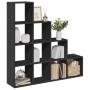 4-level black wooden divider bookshelf 131.5x29x131.5 cm by , Bookcases and shelves - Ref: Foro24-857968, Price: 104,51 €, Di...