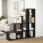 4-level black wooden divider bookshelf 131.5x29x131.5 cm by , Bookcases and shelves - Ref: Foro24-857968, Price: 104,63 €, Di...