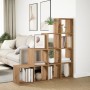 Divider bookcase 4 levels oak artisan 131.5x29x131.5 cm by , Bookcases and shelves - Ref: Foro24-857975, Price: 99,99 €, Disc...