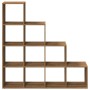 Divider bookcase 4 levels oak artisan 131.5x29x131.5 cm by , Bookcases and shelves - Ref: Foro24-857975, Price: 99,99 €, Disc...