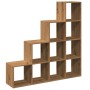 Divider bookcase 4 levels oak artisan 131.5x29x131.5 cm by , Bookcases and shelves - Ref: Foro24-857975, Price: 99,99 €, Disc...