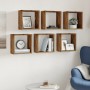 Cube wall shelves 6 units aged wood 30x15x30 cm by , Shelves and shelves - Ref: Foro24-856578, Price: 55,14 €, Discount: %