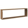 Cube wall shelves 2 units oak wood artisan 100x15x30 cm by , Shelves and shelves - Ref: Foro24-856584, Price: 41,42 €, Discou...