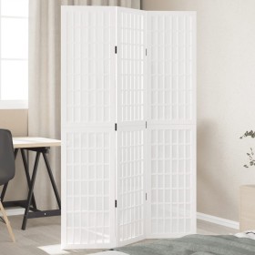 Three-panel solid Paulownia wood room divider screen in white. by , Room dividers - Ref: Foro24-358782, Price: 86,66 €, Disco...