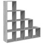 4-level Sonoma gray wood divider bookcase 131.5x29x131.5cm by , Bookcases and shelves - Ref: Foro24-857972, Price: 101,83 €, ...