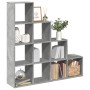 Divider bookcase 4 levels gray wood 131.5x29x131.5 cm by , Bookcases and shelves - Ref: Foro24-857970, Price: 98,93 €, Discou...