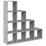 Divider bookcase 4 levels gray wood 131.5x29x131.5 cm by , Bookcases and shelves - Ref: Foro24-857970, Price: 99,04 €, Discou...