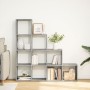 Divider bookcase 4 levels gray wood 131.5x29x131.5 cm by , Bookcases and shelves - Ref: Foro24-857970, Price: 98,93 €, Discou...