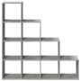 Divider bookcase 4 levels gray wood 131.5x29x131.5 cm by , Bookcases and shelves - Ref: Foro24-857970, Price: 98,93 €, Discou...