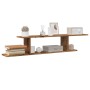 Engineered wood aged TV wall shelf 125x18x23cm by , Shelves and shelves - Ref: Foro24-856574, Price: 32,22 €, Discount: %