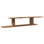 Engineered wood aged TV wall shelf 125x18x23cm by , Shelves and shelves - Ref: Foro24-856574, Price: 32,22 €, Discount: %