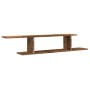 Engineered wood aged TV wall shelf 125x18x23cm by , Shelves and shelves - Ref: Foro24-856574, Price: 32,22 €, Discount: %