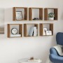 Cube wall shelves 6 units oak wood artisan 30x15x30 cm by , Shelves and shelves - Ref: Foro24-856581, Price: 55,14 €, Discoun...