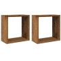 Cube wall shelves 2 units aged wood 30x15x30 cm | Foro24|Onlineshop| Casa, Jardín y Más Foro24.es