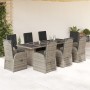 Set comedor jardín 9 pzas y cojines ratán sintético gris de , Conjuntos de jardín - Ref: Foro24-3277619, Precio: 1,00 €, Desc...