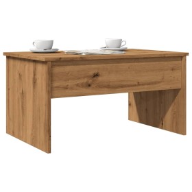 Engineered oak wood artisan coffee table 80x50.5x41.5 cm by , Coffee table - Ref: Foro24-856931, Price: 74,58 €, Discount: %