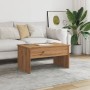 Engineered oak wood artisan coffee table 80x50.5x41.5 cm by , Coffee table - Ref: Foro24-856931, Price: 74,77 €, Discount: %