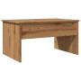 Engineered oak wood artisan coffee table 80x50.5x41.5 cm by , Coffee table - Ref: Foro24-856931, Price: 74,77 €, Discount: %