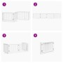 Folding dog gate with 4 panels, made of white poplar wood, 320cm. by , Dog kennels and fences - Ref: Foro24-352249, Price: 98...