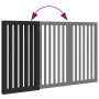 Folding dog gate with 3 panels, made of black poplar wood, 150 cm. by , Dog kennels and fences - Ref: Foro24-352254, Price: 6...