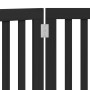 Folding dog gate with 3 panels, made of black poplar wood, 150 cm. by , Dog kennels and fences - Ref: Foro24-352254, Price: 6...