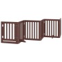 Folding dog gate 6 panels poplar wood brown 300cm by , Dog kennels and fences - Ref: Foro24-352261, Price: 99,37 €, Discount: %