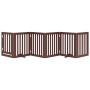 Folding dog gate 6 panels poplar wood brown 300cm by , Dog kennels and fences - Ref: Foro24-352261, Price: 99,37 €, Discount: %