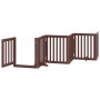 Folding dog gate 6 panels poplar wood brown 300cm by , Dog kennels and fences - Ref: Foro24-352261, Price: 99,37 €, Discount: %