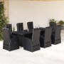 Set de comedor de jardín 9 pzas y cojines ratán sintético negro | Foro24|Onlineshop| Casa, Jardín y Más Foro24.es