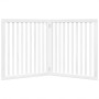 Folding dog gate, 2 panels, white poplar wood, 160cm. by , Dog kennels and fences - Ref: Foro24-352250, Price: 65,19 €, Disco...