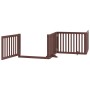 Folding dog gate 4 panels poplar wood brown 320cm by , Dog kennels and fences - Ref: Foro24-352265, Price: 97,05 €, Discount: %