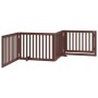 Folding dog gate 4 panels poplar wood brown 320cm by , Dog kennels and fences - Ref: Foro24-352265, Price: 97,05 €, Discount: %