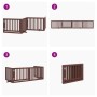 Folding dog gate 4 panels poplar wood brown 320cm by , Dog kennels and fences - Ref: Foro24-352265, Price: 97,05 €, Discount: %